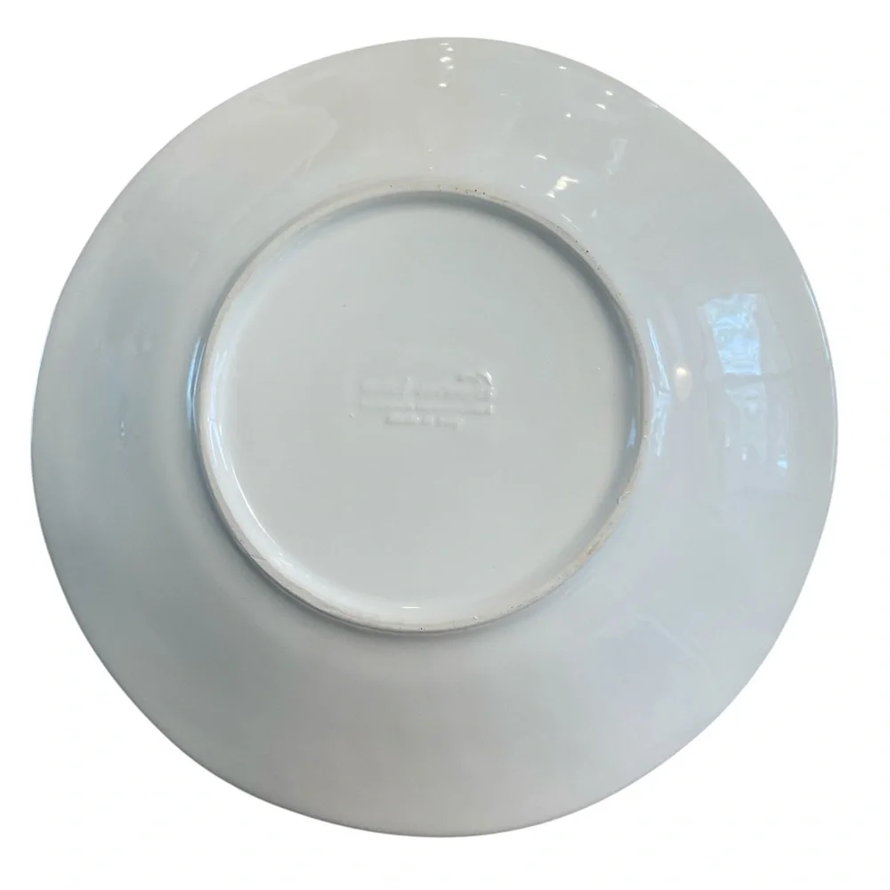 White by Sweet Ceramic La Ceramico D'Italia Embossed Make in Italy Dinner Plates